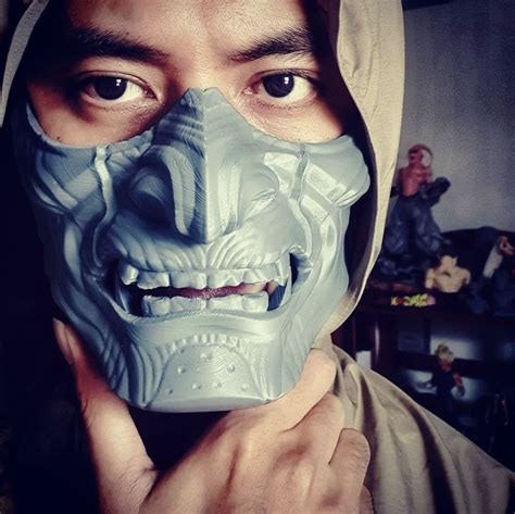 下载 Ghost Mask - Japanese Demon Oni Samurai Hanya Cosplay Halloween - 3D ...