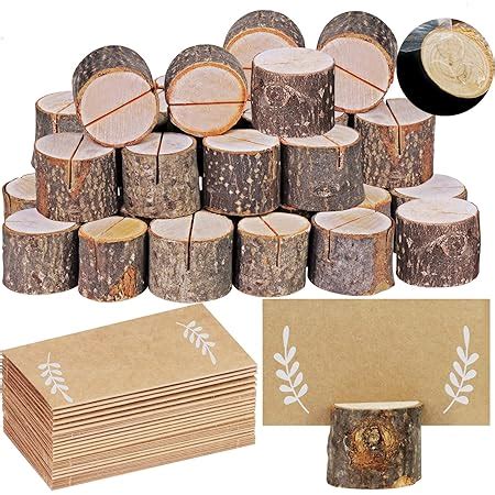 Amazon Toncoo 18Pcs Premium Wood Place Card Holders And 30Pcs