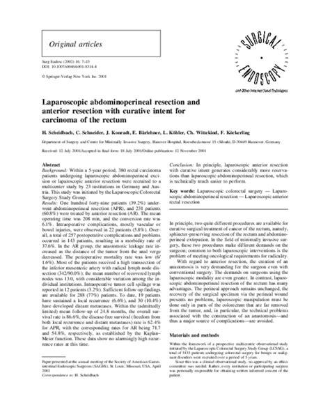 (PDF) Laparoscopic Abdominoperineal Resection and Total Proctocolectomy ...