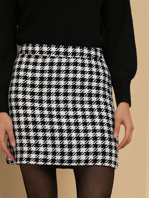 Houndstooth Mini Skirt Rickis