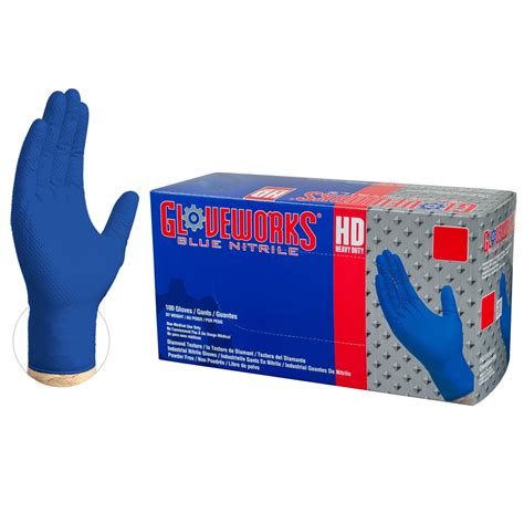 Gloveworks Heavy Duty Nitrile Latex Free Industrial Disposable Gloves