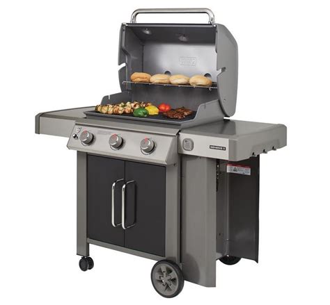 Weber Genesis Ii E Burner Black Propane Gas Grill At