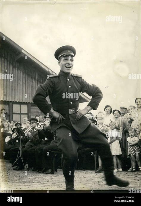 Sep. 11, 1955 - This Russian soldier dances a traditional Russian dance for the last time in ...