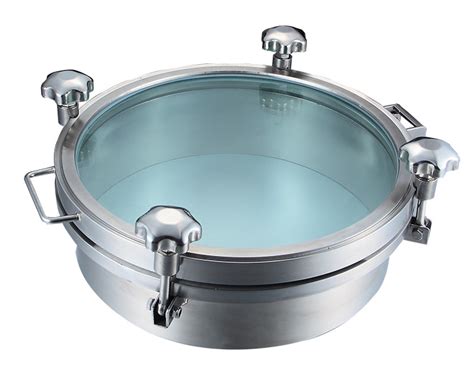 Stainless Steel Sanitary Tank Manhole Cover Round Manway With Sight