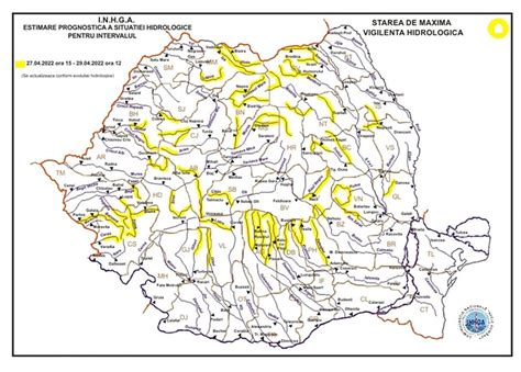 Avertizare hidrologică Se așteaptă scurgeri importante de pe versanţi