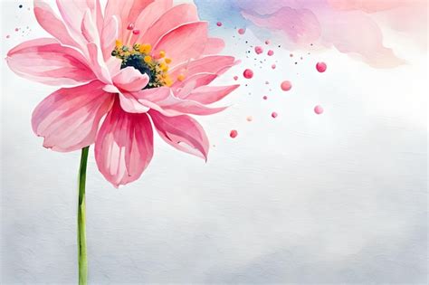 Premium Photo | Watercolor painting Flowers on canvas