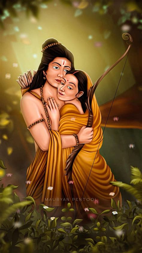 Jai Shree Ram Sita Ram Shree Ram And Sita Mata Art Mauryan