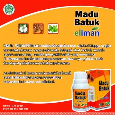 Madu Batuk El Iman Obat Batuk Dewasa Untuk Meredakan Batuk Dan