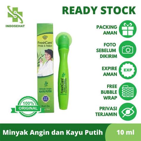 Jual Freshcare Press Relax Minyak Angin Kayu Putih Roll On Ml Di