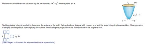 Solved Find The Volume Of The Solid Bounded By The