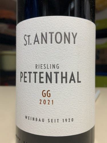 St Antony Pettenthal Riesling GG Vivino