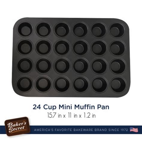 24cup Mini Muffin Pan Cupcake Nonstick Pan Carbon Steel Pan Cupcakes Easy Release 1pc Harris