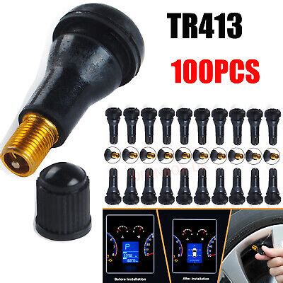 Pcs Tire Valve Stems Tr Snap In Car Auto Short Rubber Tubeless