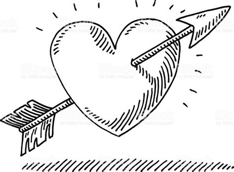 Heart With Arrow Drawing