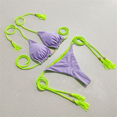 Generic Swimsuit Women S Hot Girl Bikini Split Sexy Triangle Double