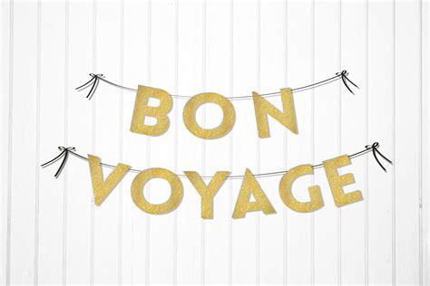 Bon Voyage Party Decor Garland Templates Creative Market