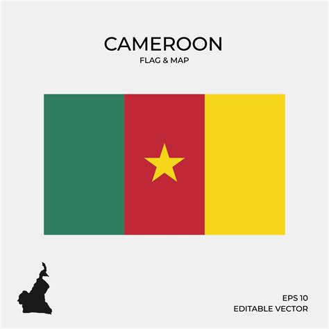 cameroon flag and map 2046032 Vector Art at Vecteezy