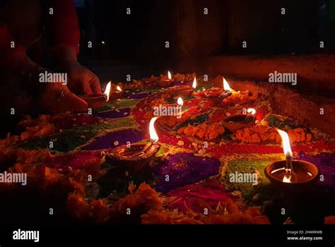 Kathmandu Bagmati Nepal Th Nov A Woman Offers Prayers To