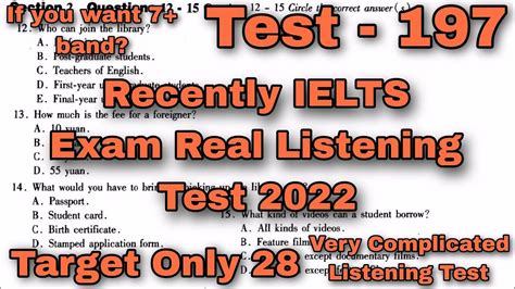 Very Hard Listening Test Bc Idp Real Ielts Listening Test