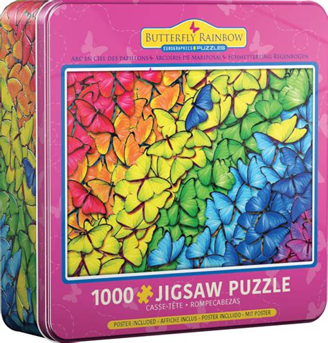 Puzzle Boite M Tal Papillon Arc En Ciel Pieces Puzzlemania Fr