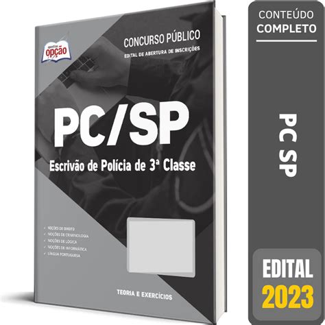 Apostila PC SP 2023 Escrivão de Polícia Apostilas Opção Solução