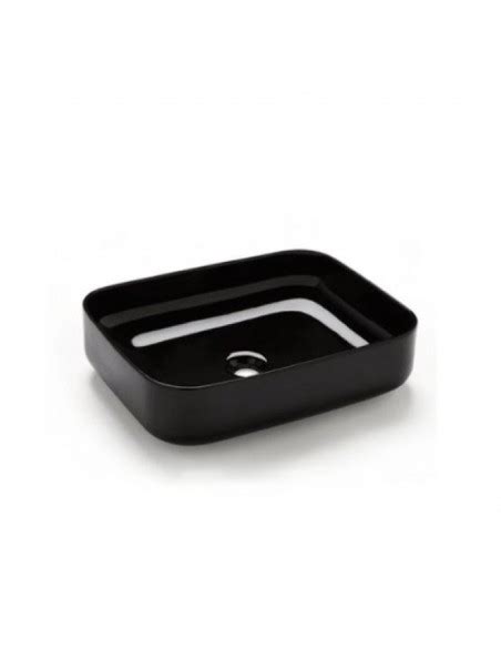 Lavabo Dinan Rectangular Negro De BATHCO 4114