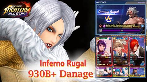 KOF ALLSTAR GUILD RAID INFERNO RUGAL 930B BILLION DAMAGE WITH IVY