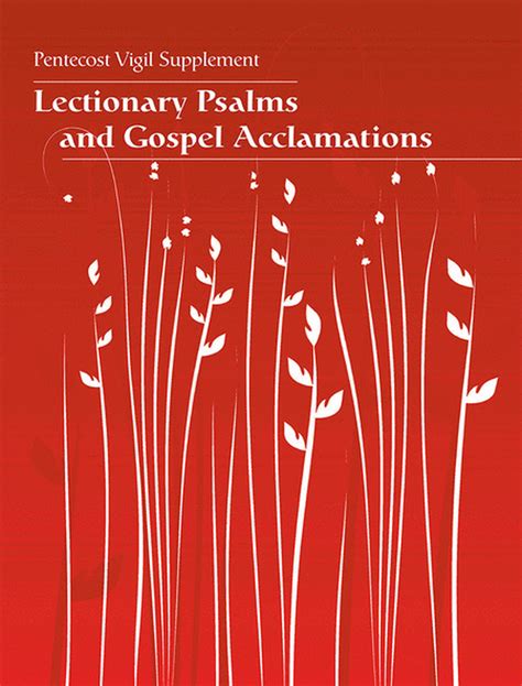 Lectionary Psalms And Gospel Acclamations Supplement For Vigil Of Pentecost Piano Sheet