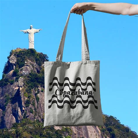 Ecobag Copacabana Rio De Janeiro Bolsa Praia Sacola Tecido Elo