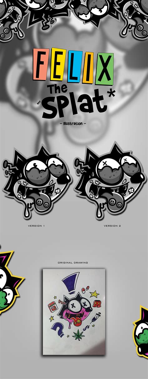 Felix The Cat Sticker Designillustration Behance