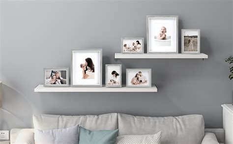 SUMGAR 6x4 Photo Frames Grey Wooden Picture Frame With Glass Front