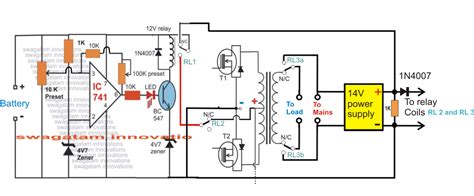 6v Battery Ups Circuit Diagram Automatic