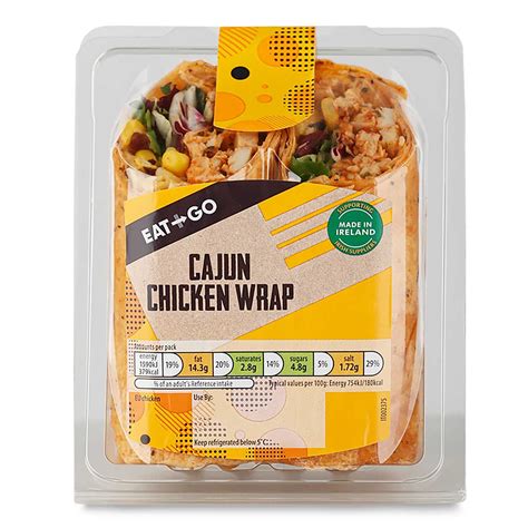 Cajun Chicken Wrap 201g Eat And Go Aldi Ie