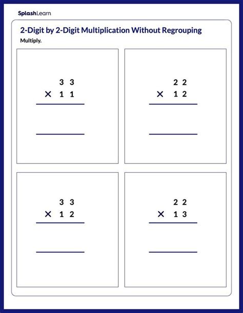 Multiply Digit Number By Digit Number Math Worksheets Splashlearn Hot