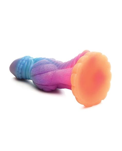 Creature Cocks Galactic Cock Silicone Dildo Glow In The Dark Chute