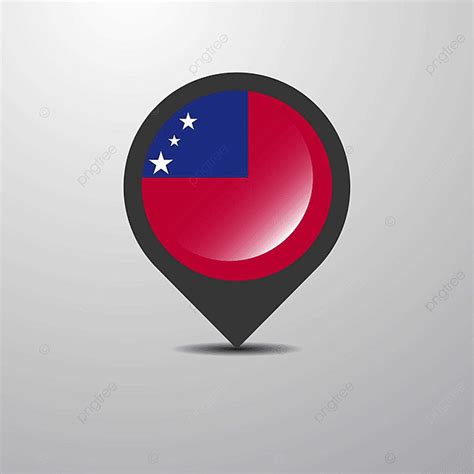 Samoa Map Pin 1st Background Mark Illustration Flag Png And Vector