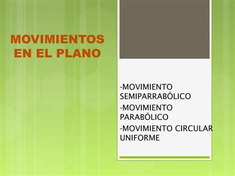 Movimientos En El Plano Ppt