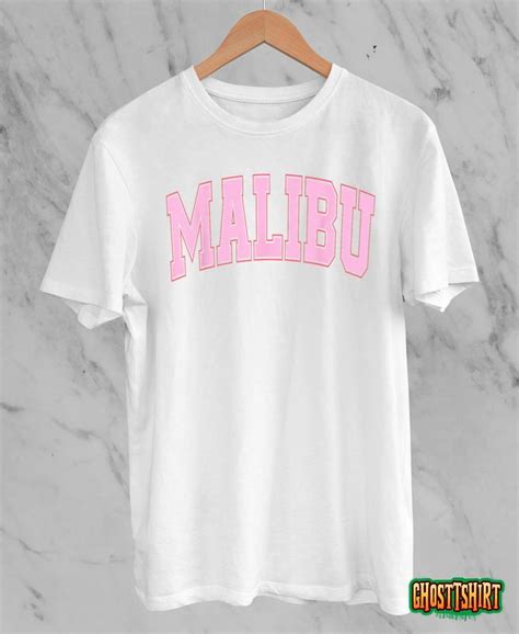 Preppy Varsity Style Pink Malibu California Trendy Costume T Shirt