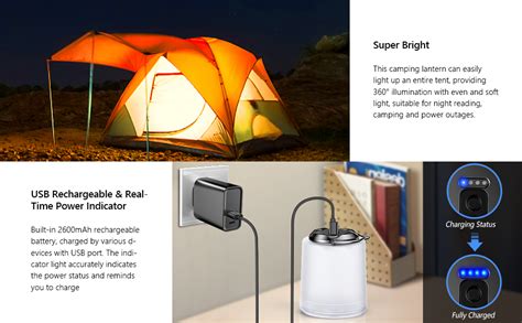 Camping Lantern Rechargeable Blukar Camping Lights Lamp 3000K Warm