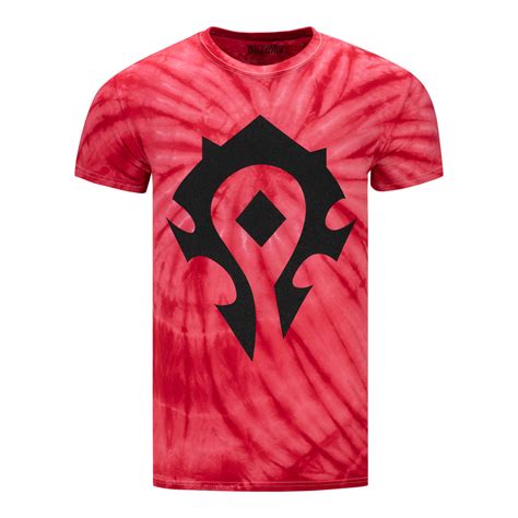 World Of Warcraft Horde Red Tie Dye T Shirt Blizzard Gear Store