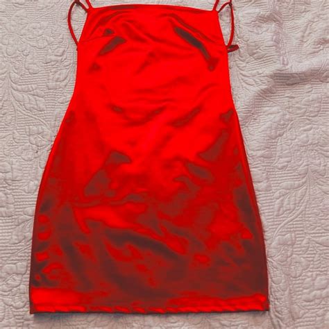 Fashion Nova Dresses Flirtini Satin Mini Dress Red Poshmark