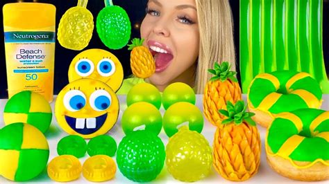 ASMR PINEAPPLE JELLY EDIBLE BEACH BALL CAKE POPS JELLY FRUIT LIFE