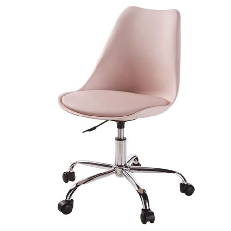 Chaise De Bureau Roulettes Rose Bristol Maisons Du Monde