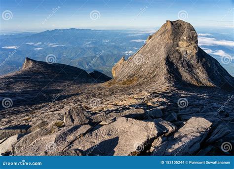 View From Low S Peak Summit Of Kinabalu Mountain Massif In Borneo