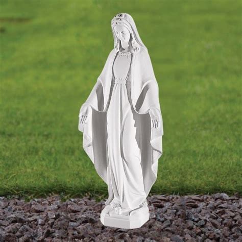 Virgin Mary 60cm Marble Resin Garden Statue