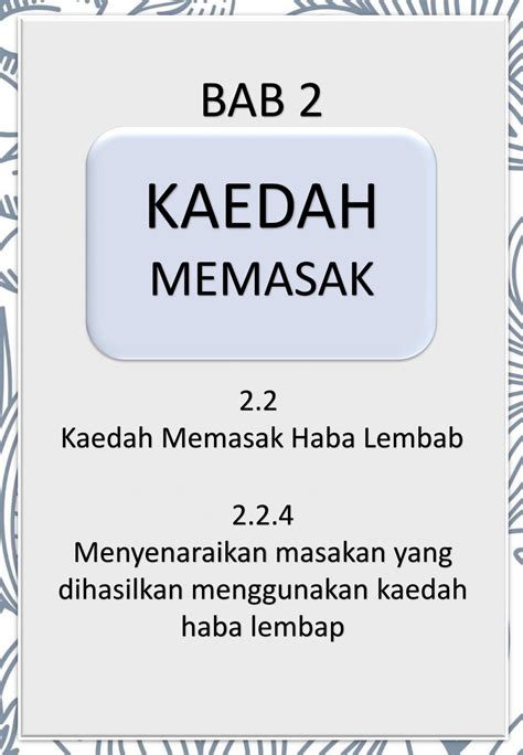 Lembaran Kerja Kaedah Memasak Haba Kering Khb Ert Kaedah Memasak