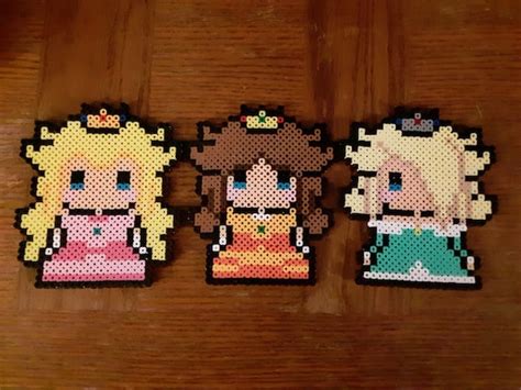 Perler Bead Princess Peach Daisy Rosalina Etsy