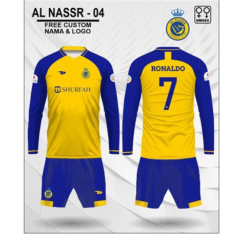 Jual Setelan Jersey Dan Celana Al Nassr Baju Bola Cr7 Kaos Ronaldo