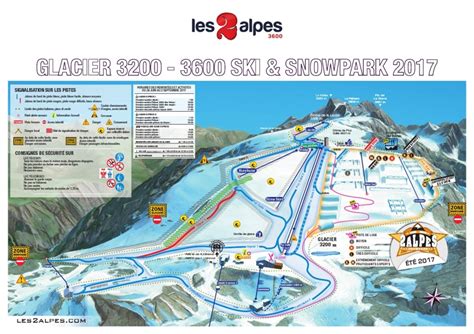 Les Deux Alpes Piste Map | Les Deux Alpes Ski Area & Trail Map ...