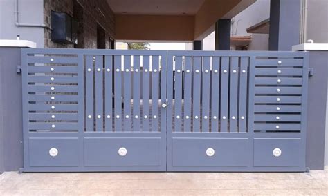 Modern 8 Feet Grey Mild Steel Hinged Gate For Home At 29000 Piece In